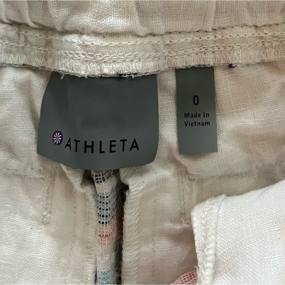 Althleta Striped Linen Jacquard Sandbar Shortie Shorts Size 0 - Picture 6 of 6